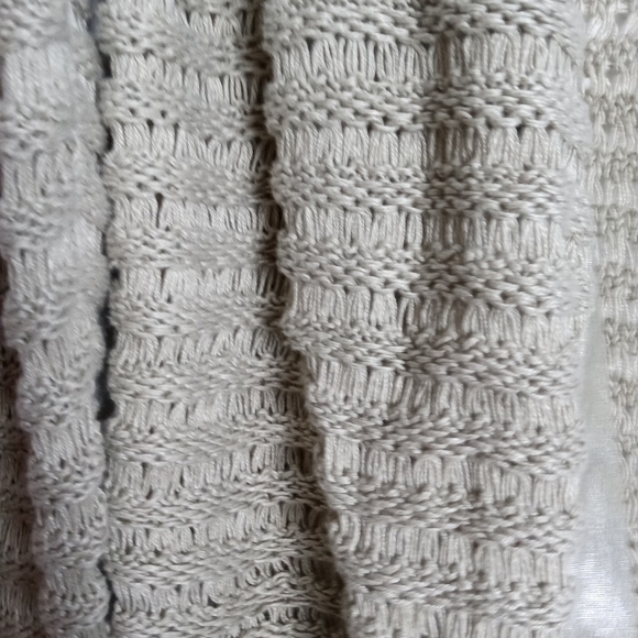 Katherine Barclay Montreal Metallic Brown 100% Linen Open Knit Cardigan sz Small - Picture 4 of 9